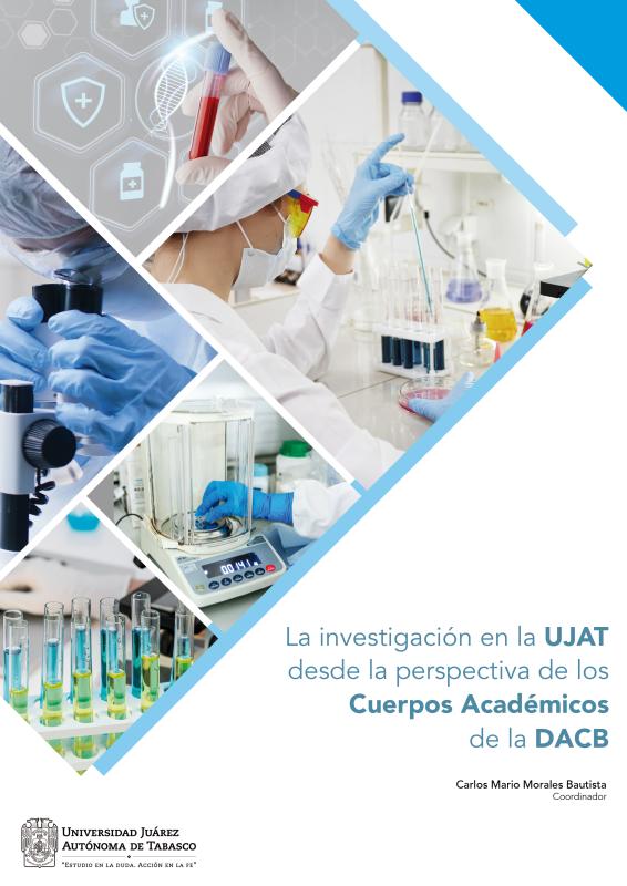 Portada del libro "La investigación en la UJAT desde la perspectiva de los Cuerpos Académicos de la DACB"